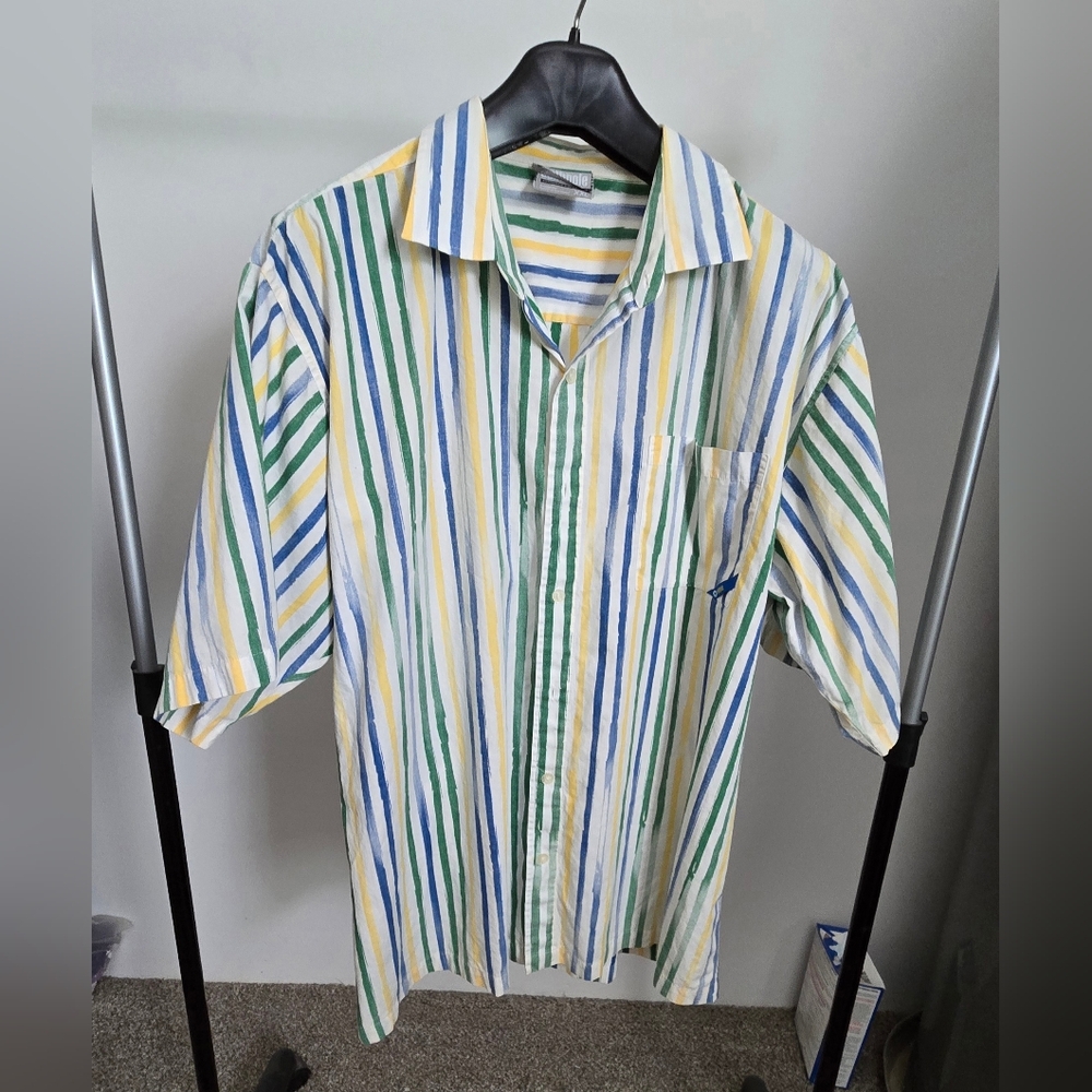 Vintage South Pole Striped Multicolor Men's Casual Shirt